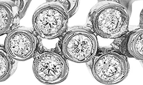 Sethi Couture Clover Diamond Bezel Ring In White Gold