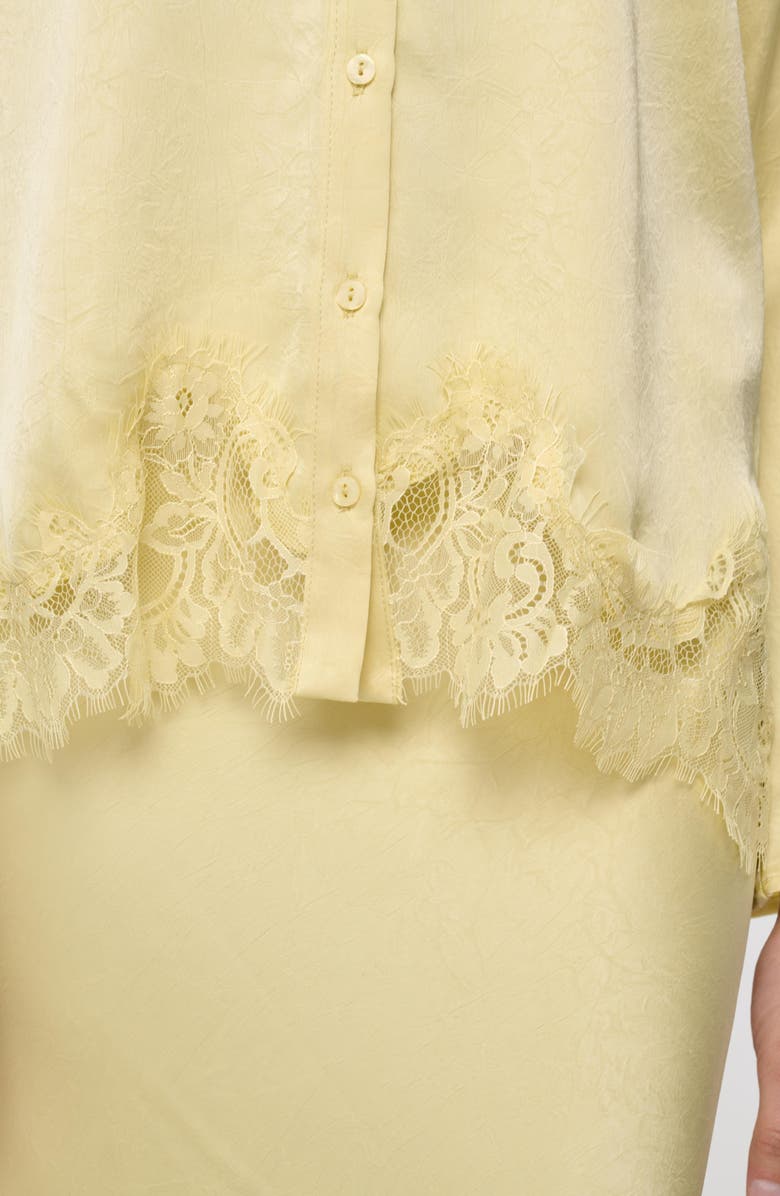 By Tess Collection Amora Blouse, Alternate, color, Pale Yellow