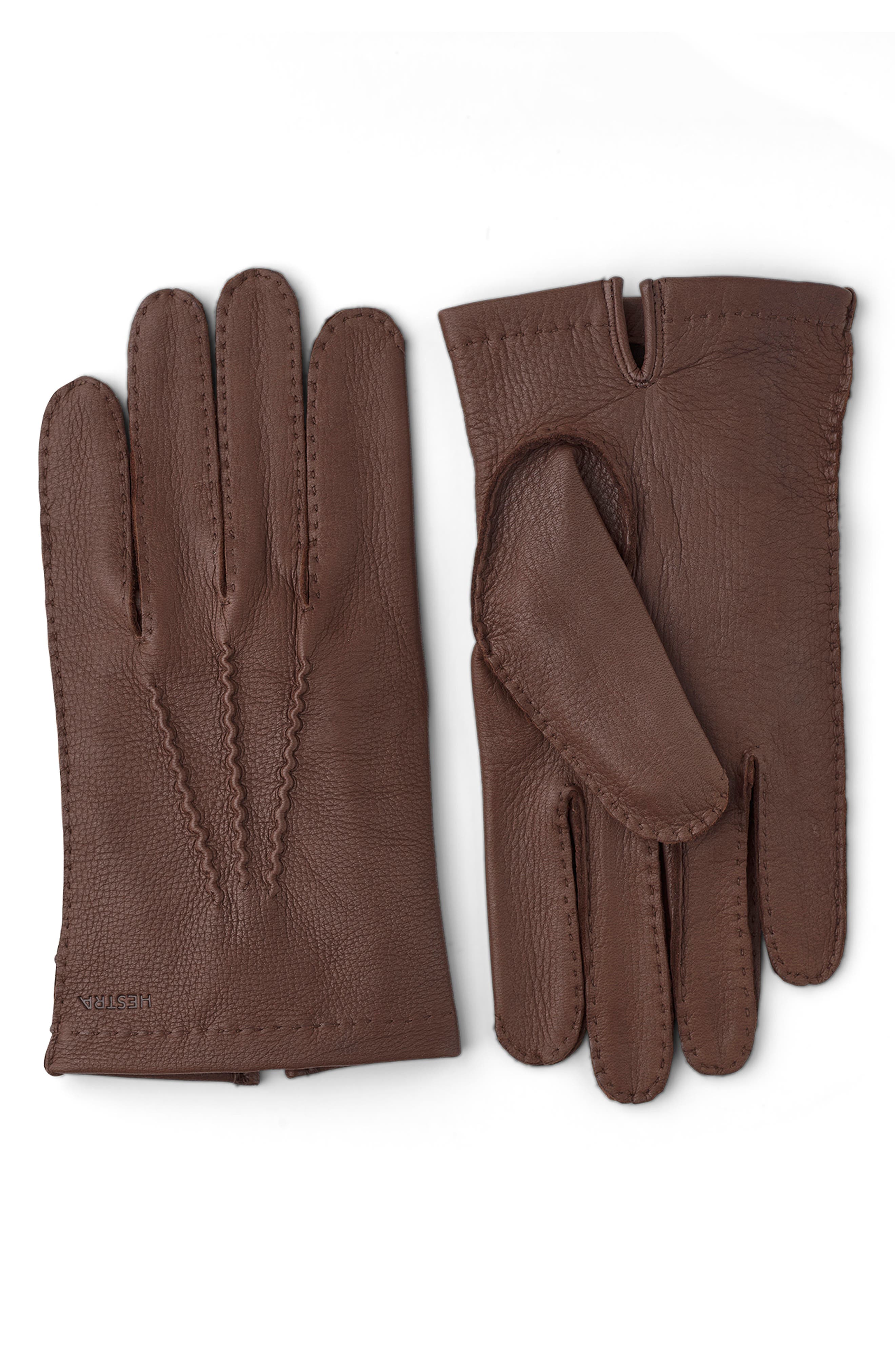 Hestra Henry Leather Gloves in Chocolate 