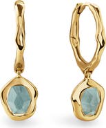 Monica Vinader Odyssey Drop Huggie Hoop Earrings