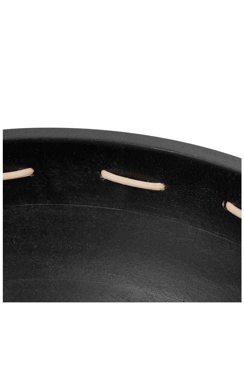 Decorative Wood Bowl, Alternate, color, BLACK