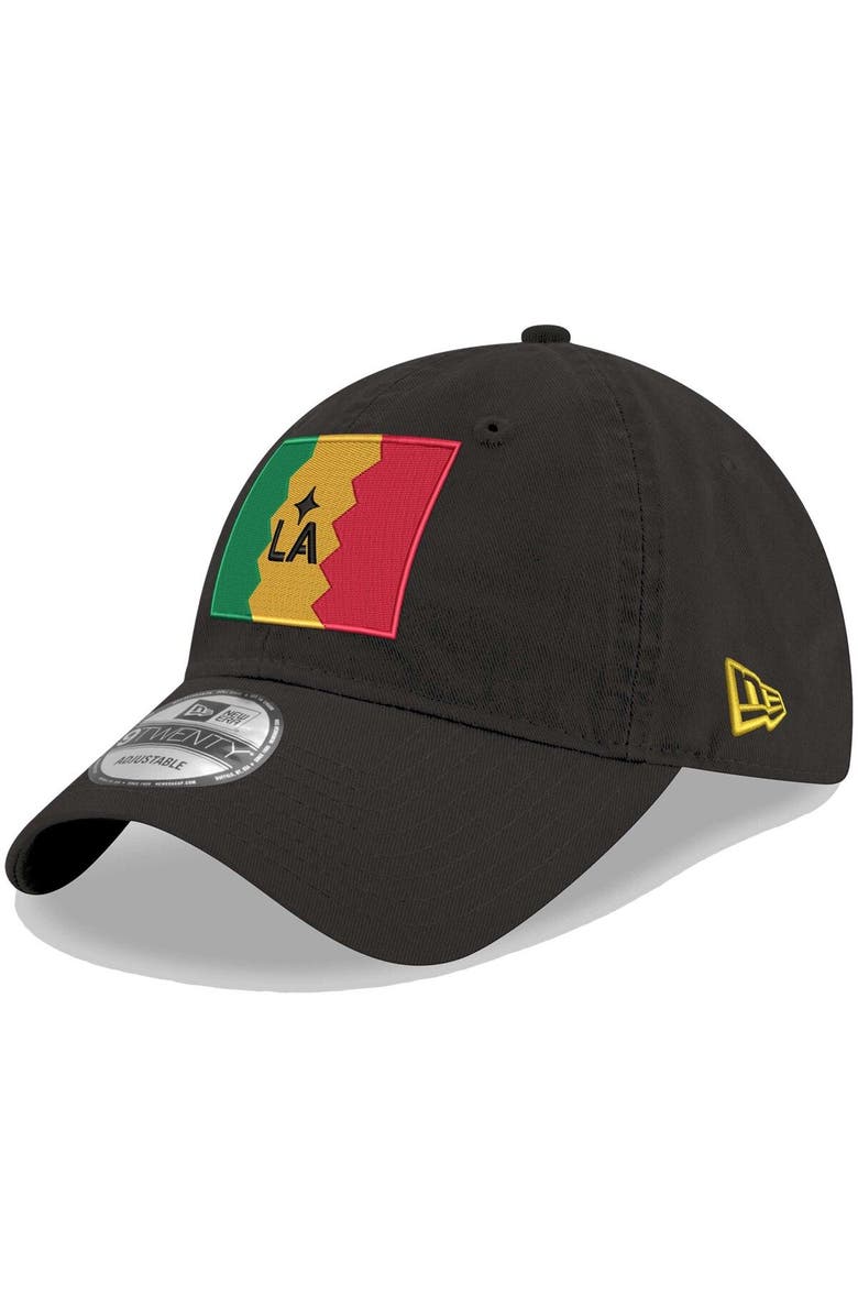 New Era Men's New Era Black LA Galaxy Jersey Hook 9TWENTY Adjustable Hat, Alternate, color, Black