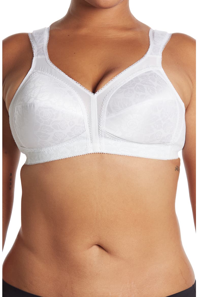 Playtex 18 Hour 4693 Ultimate Shoulder Comfort Wirefree Bra, Main, color, WHITE