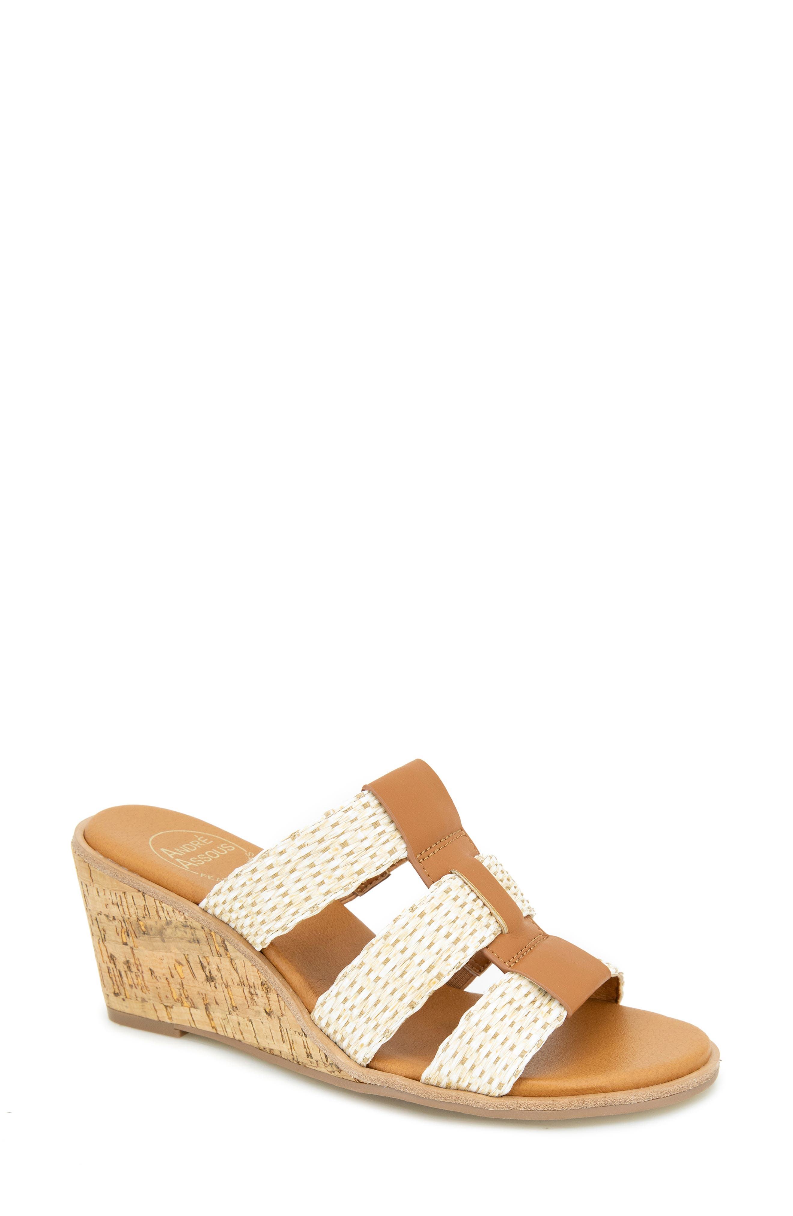 André Assous Bentley Wedge Sandal, Main, color, 