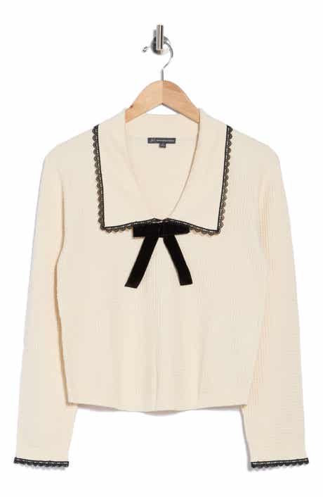 Bow Waffle Knit Sweater