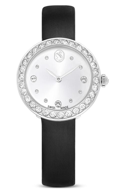 Swarovski Matrix Tennis Leather Strap Watch, 30mm