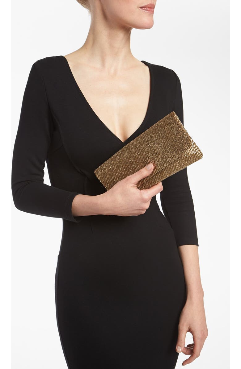 Moyna Beaded Clutch, Alternate, color,