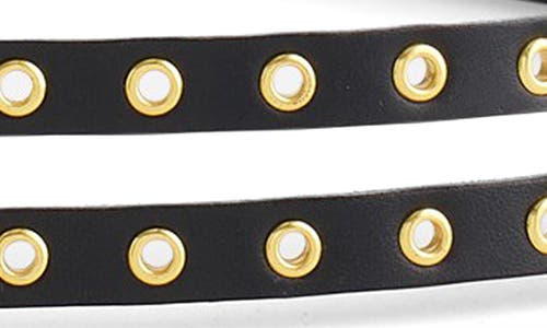 Madewell Grommet-embellished Double Buckle Belt In Black