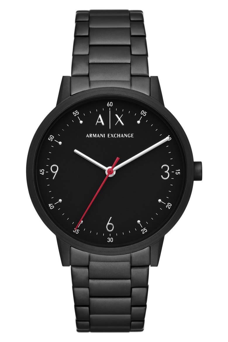 Cayde Quartz Bracelet Watch, 42mm, Main, color, BLACK