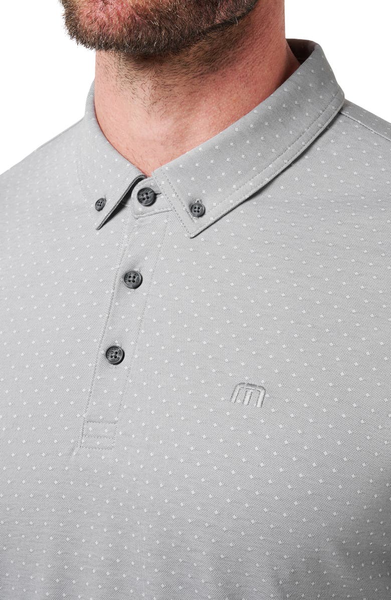 TravisMathew Handsome Town Dot Print Piqué Button-Down Polo, Alternate, color,