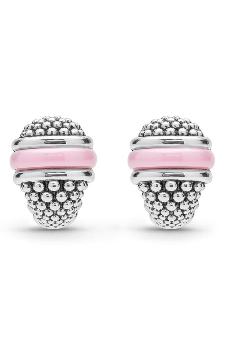 LAGOS Pink Caviar Stud Earrings, Alternate, color, Pink
