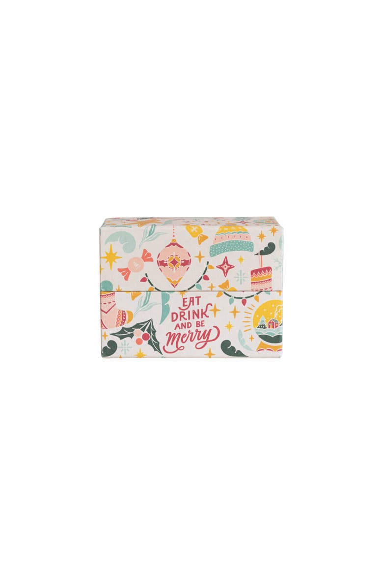 Recycled Paper Recipe Box with 36 Recipe Cards, Multicolor, Set of 37, Main, color, Multicolor