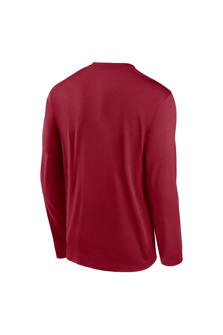 Men's Jordan Brand Crimson Oklahoma Sooners Primetime Alternate Logo Legend Performance Long Sleeve T-Shirt, Alternate, color, Crimson