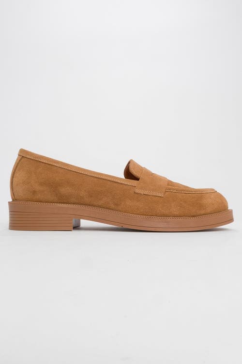 Forever & Always Shoes Bree Platform Penny Leather Loafer In Yellow