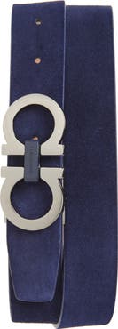 FERRAGAMO Double Gancio Suede Belt