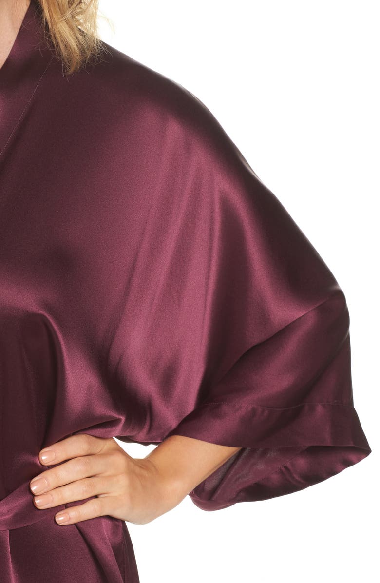 Samantha Chang Silk Robe, Alternate, color, Fig