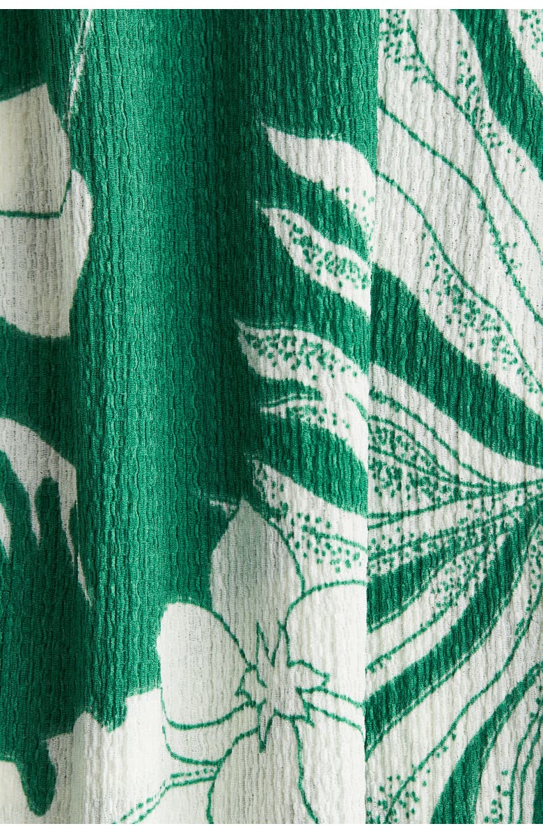 H&M Wide Trousers, Alternate, color, Green/White Floral