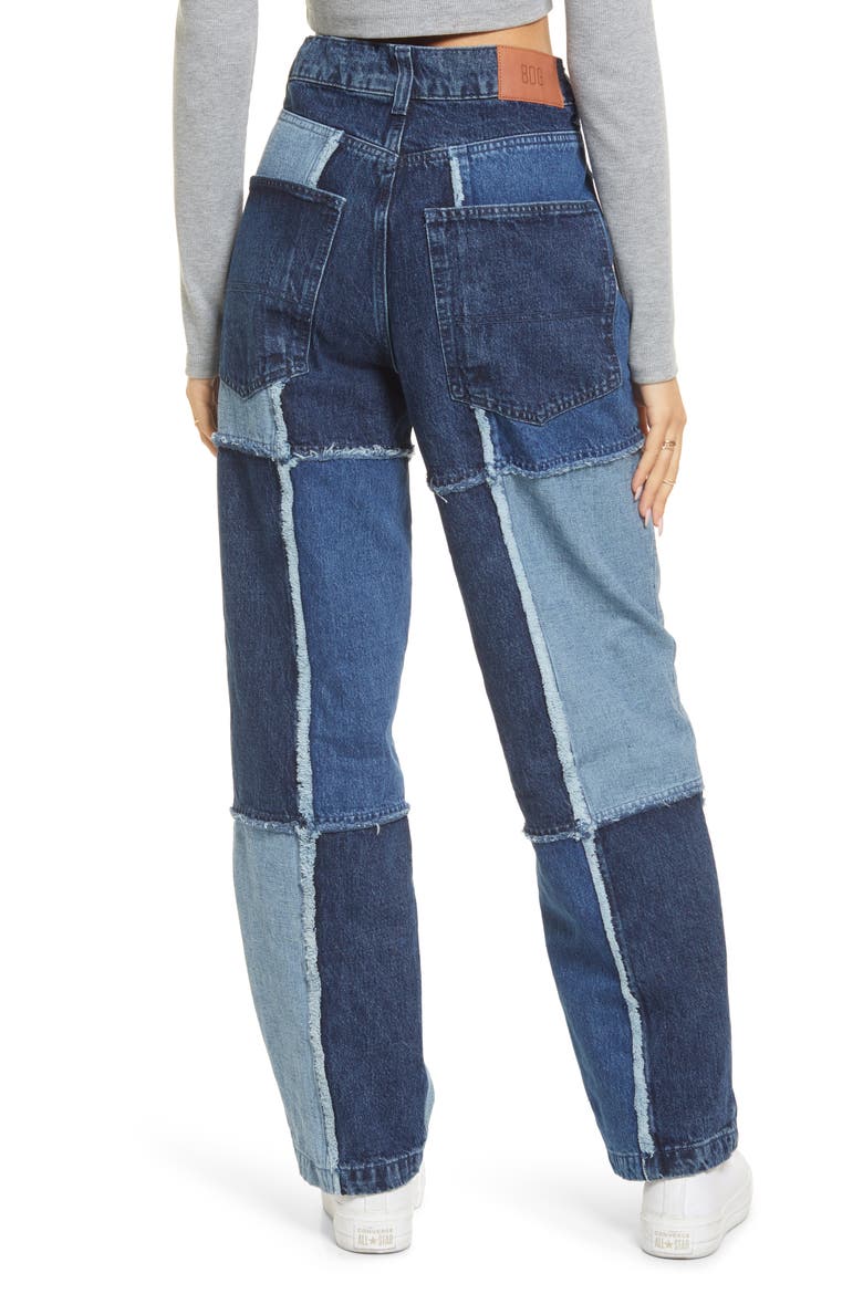 Urban Outfitters Patchwork Jeans, Alternate, color, DENIM