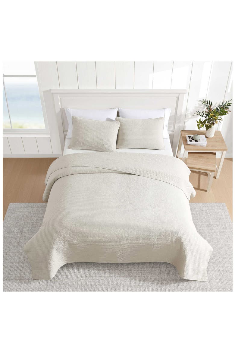 Seashore Stitch Queen Quilt Sham Set, Alternate, color, BEIGE