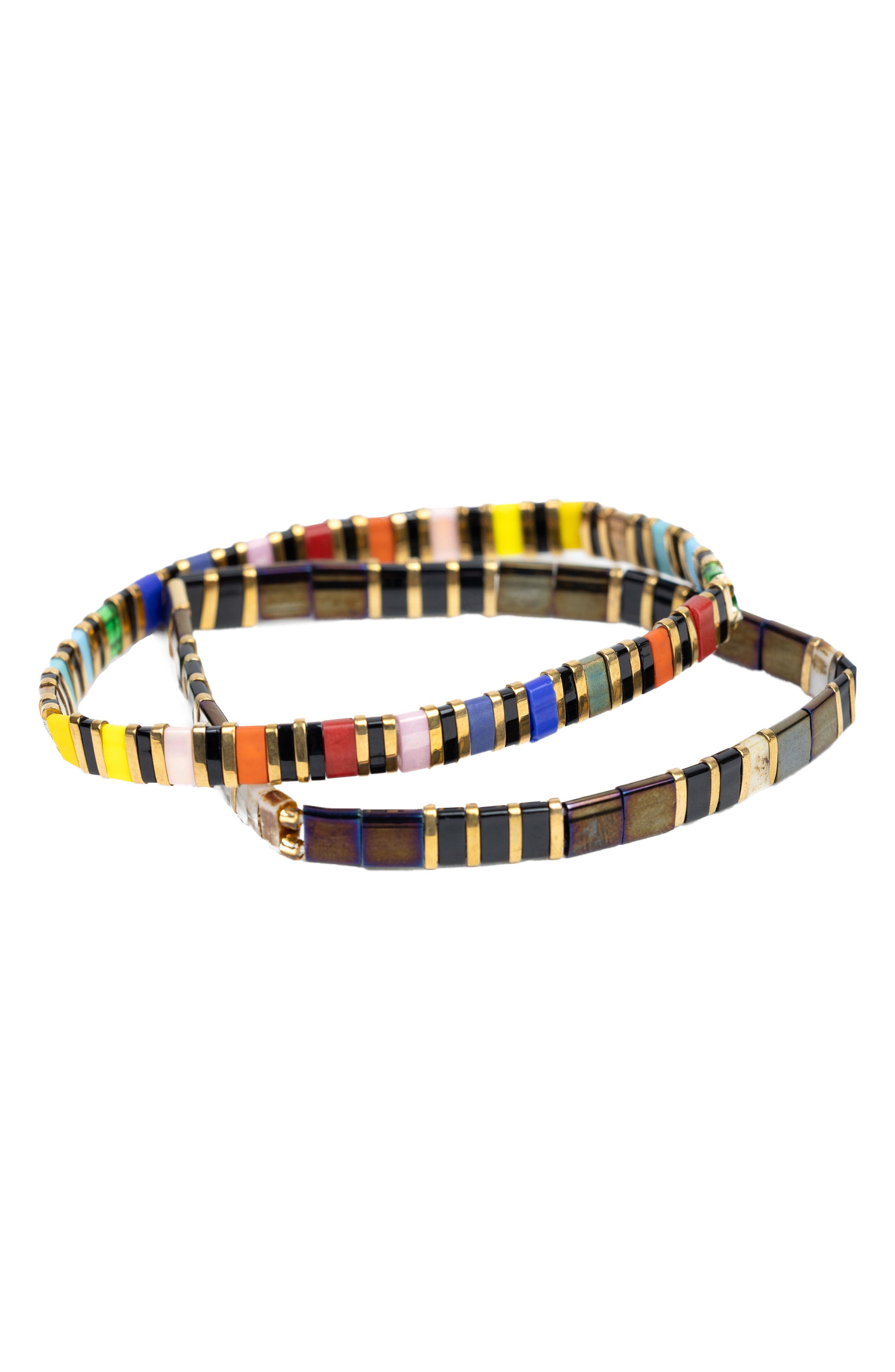 SAACHI 2-Pack Stretch Beaded Bracelets