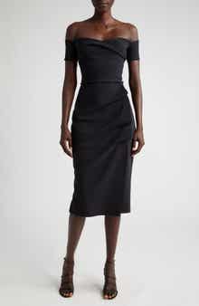 Chiara Boni La Petite Robe Selandre Off the Shoulder Sheath Cocktail Dress
