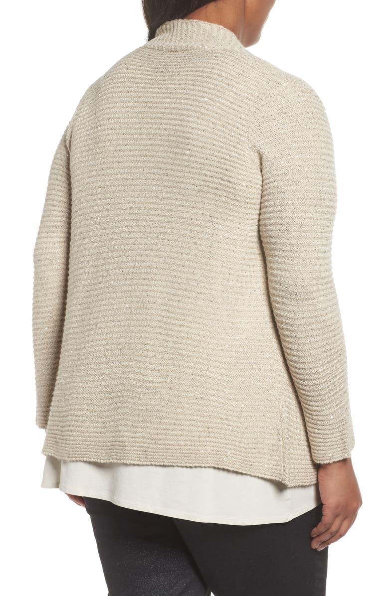 Persona by Marina Rinaldi Meringa Sequin Cardigan, Alternate, color, 