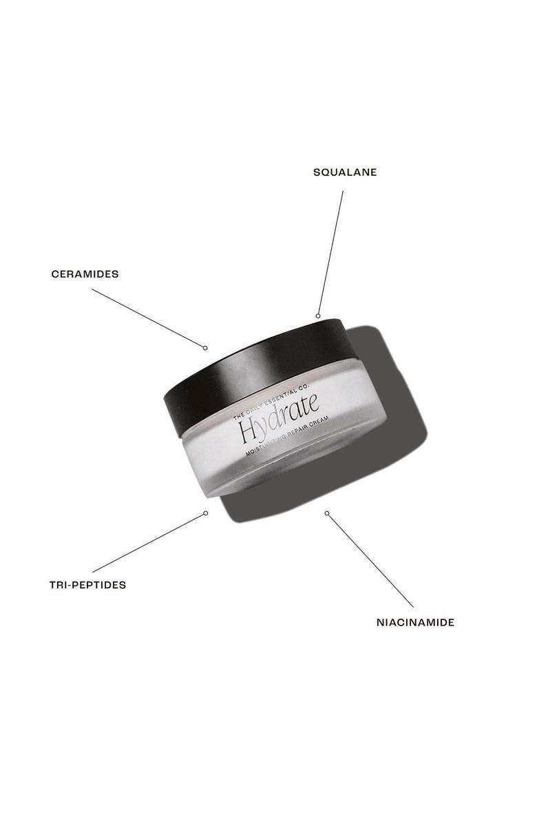 The Daily Essential Co Hydrate // Peptide + Squalane Moisturizer, Alternate, color, White