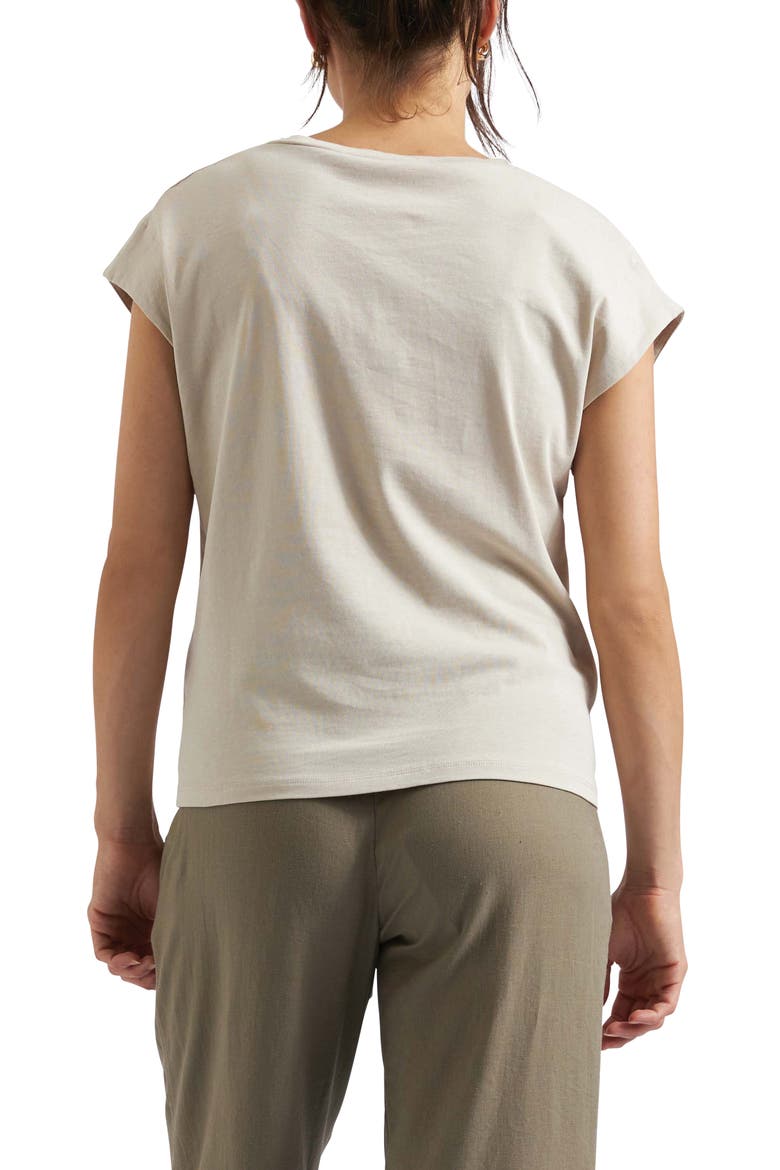 Marly Zip Nursing Tee, Alternate, color, STONE