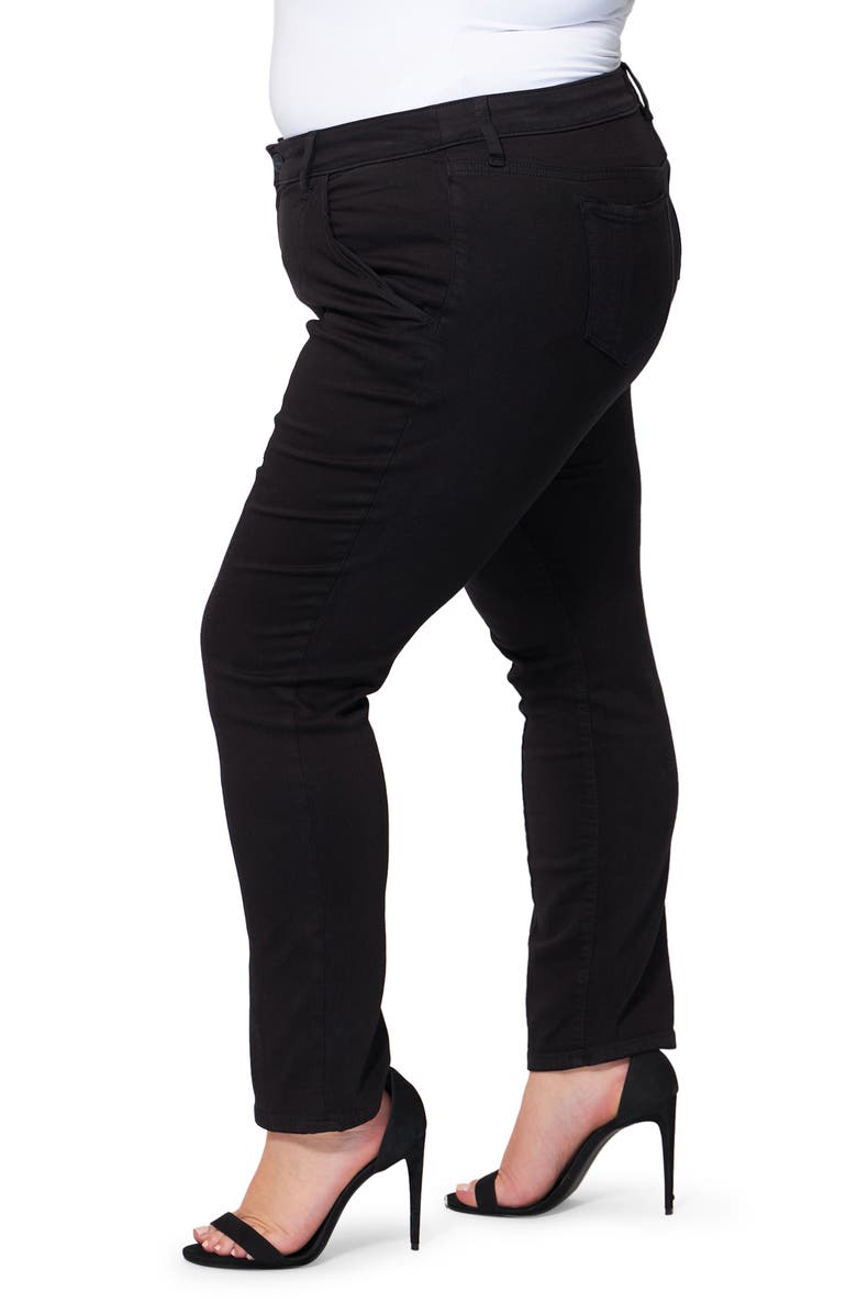 SLINK Jeans Mid Rise Cigarette Leg Jeans, Alternate, color, Black