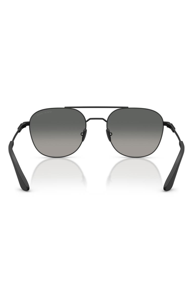 AX Armani Exchange 54mm Rectangular Sunglasses, Alternate, color, Matte Black / Grey Gradient