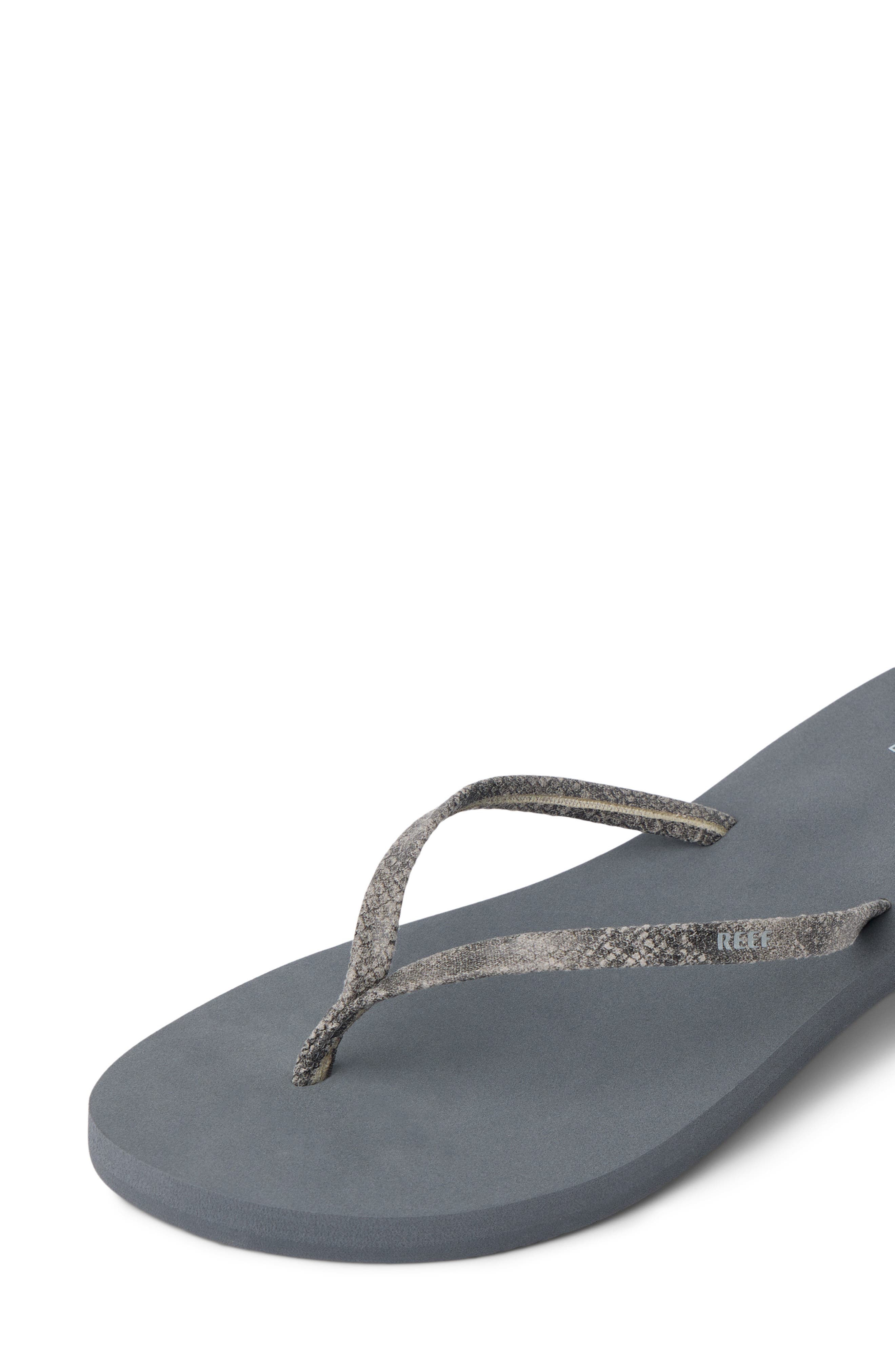 Reef Bliss Nights Flip Flop, Alternate, color, Grey Snake