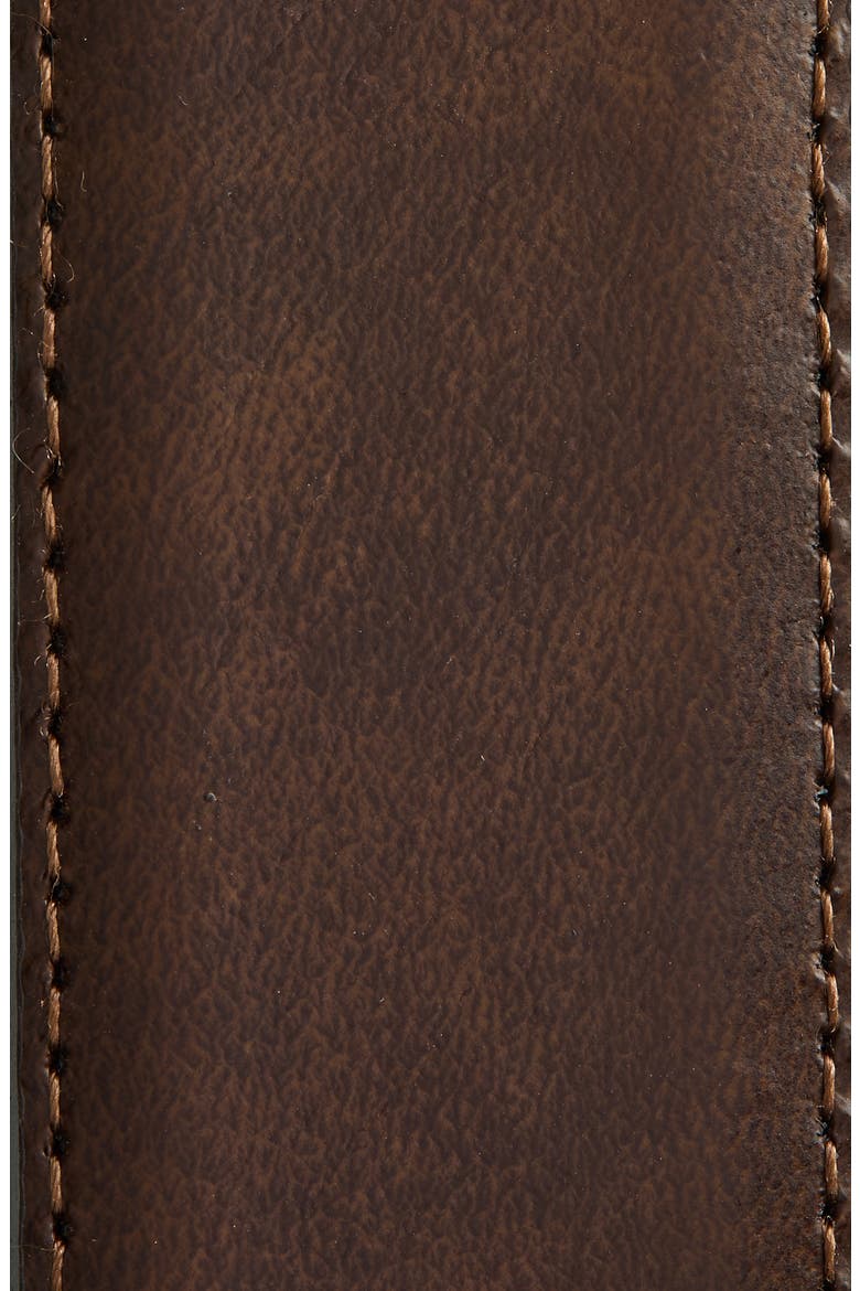 Burnished Leather Belt, Alternate, color, BROWN