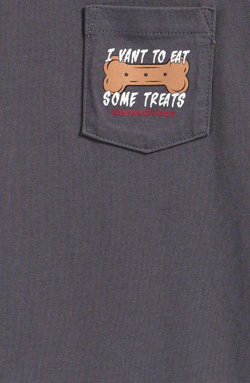 Vineyard Vines Kids' Glow Eat Some Treats Cotton Graphic Pocket T-shirt In Gray