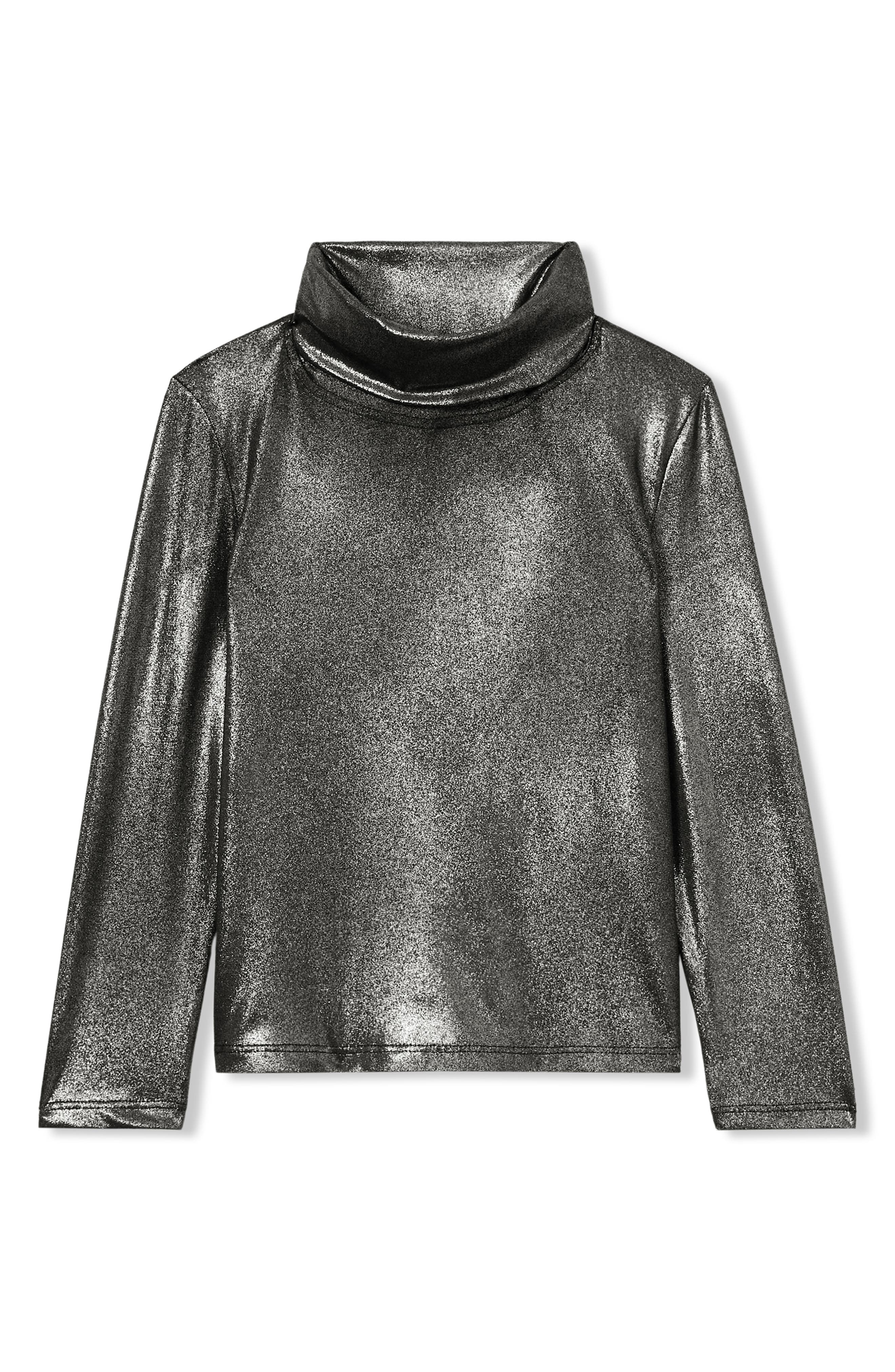 Reiss Kids' Casey Jr. Metallic Turtleneck