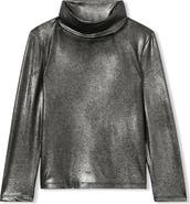 Reiss Kids' Casey Jr. Metallic Turtleneck