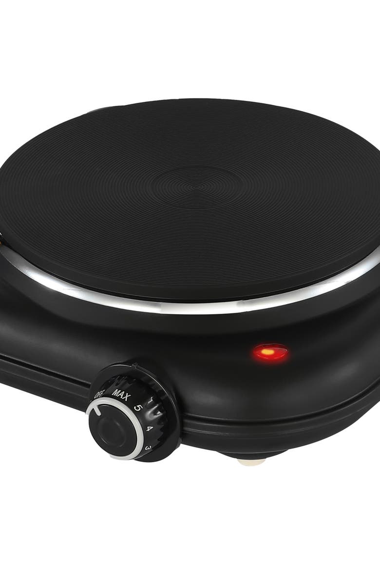 1100w Single Cast Iron Burner Hot Plate, Alternate, color, Black
