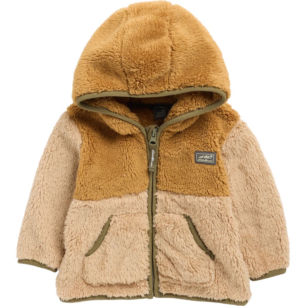 Eddie Bauer Quest Plush Faux Fur Hooded Jacket In Brown
