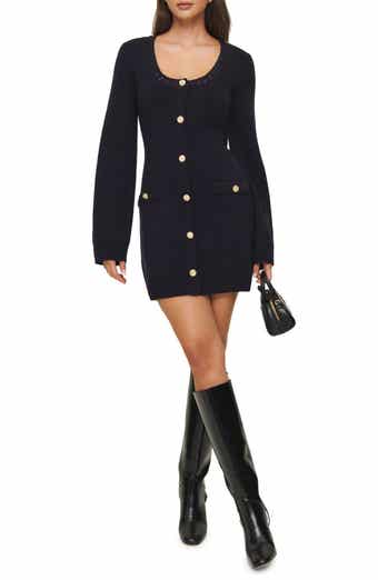 Reformation Priscilla Long Sleeve Wool Sweater Dress