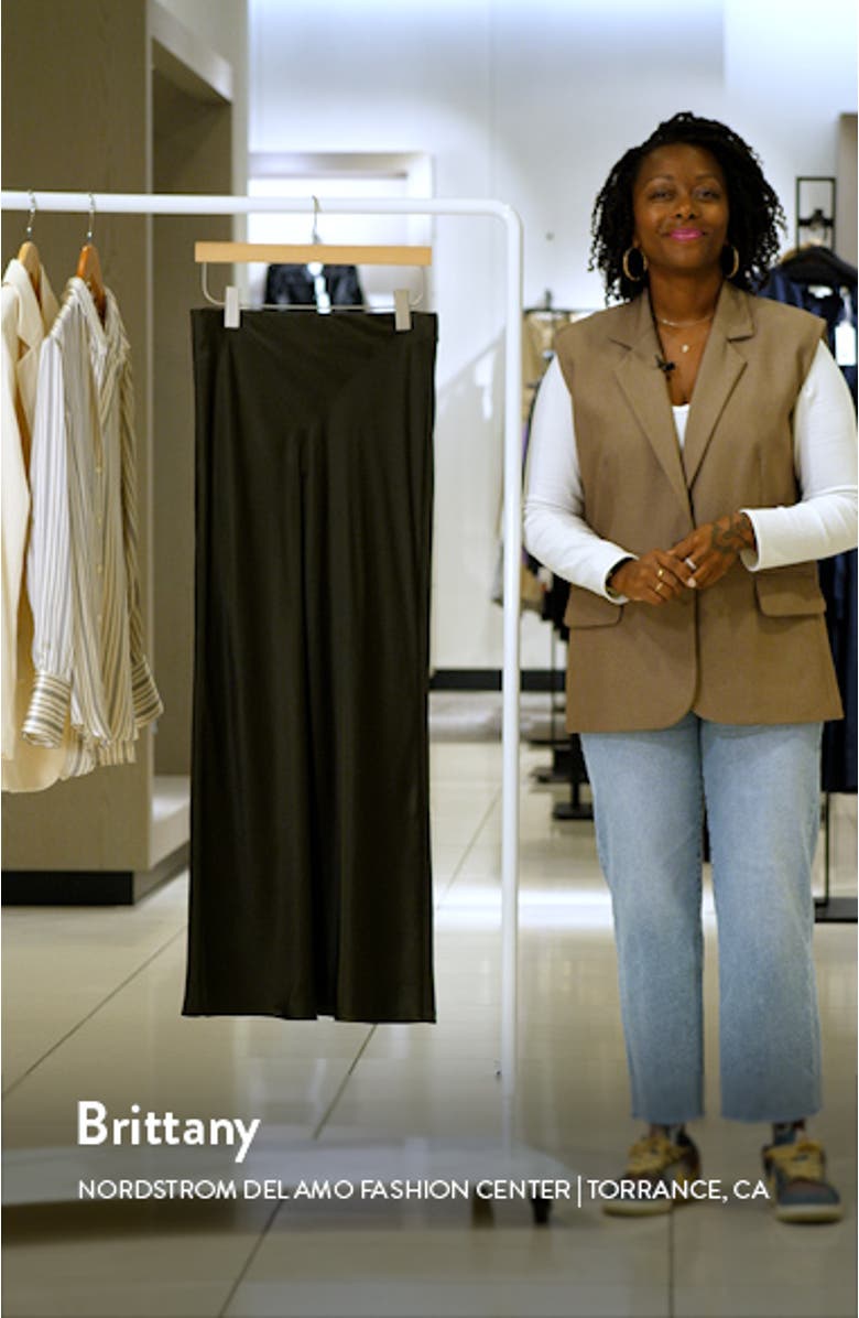 Silk Column Maxi Skirt, sales video thumbnail