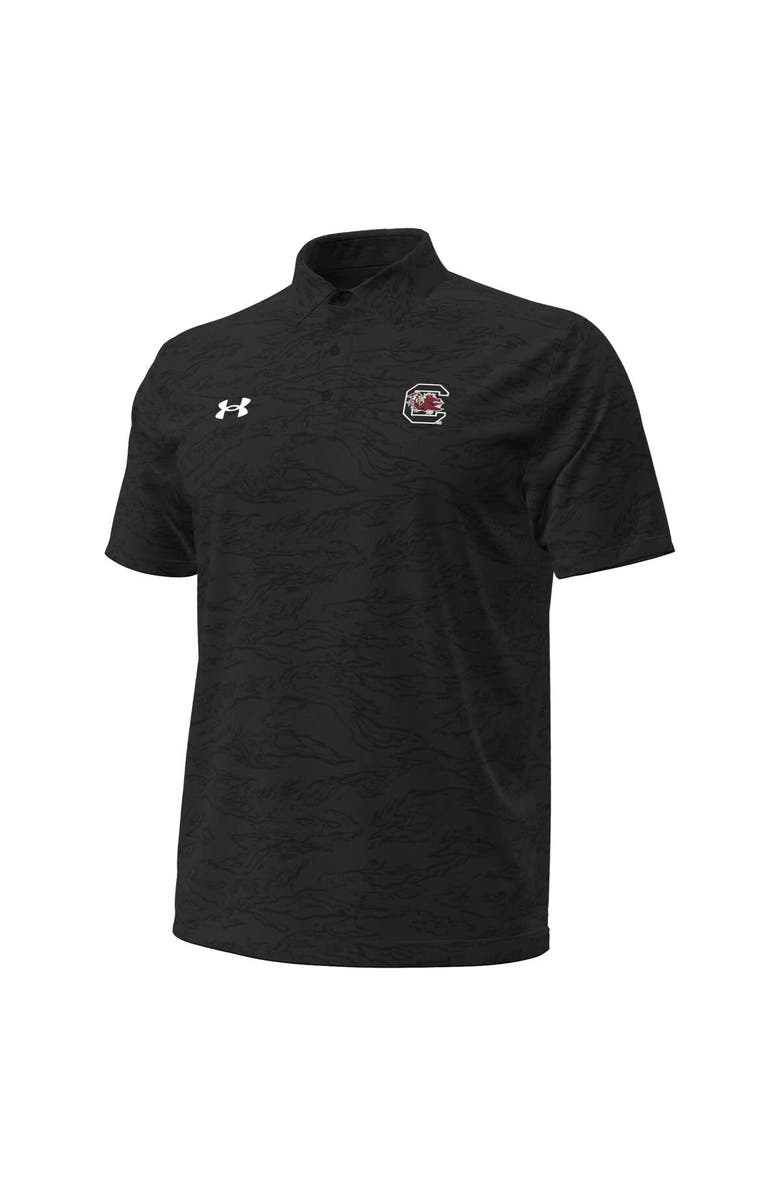 Under Armour Men's Under Armour Black South Carolina Gamecocks Drive Camo Jacquard Polo, Alternate, color, Black
