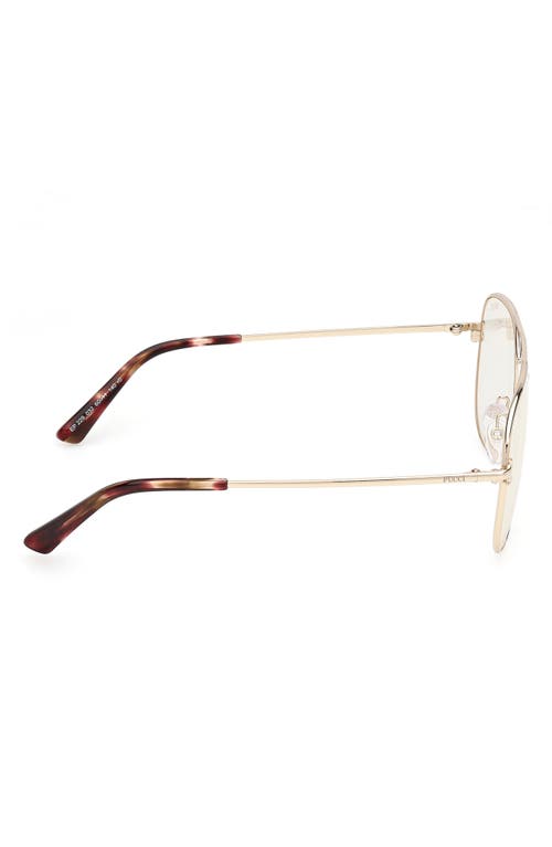 Pucci Emilio 60mm Pilot Sunglasses In Gold/red/brown