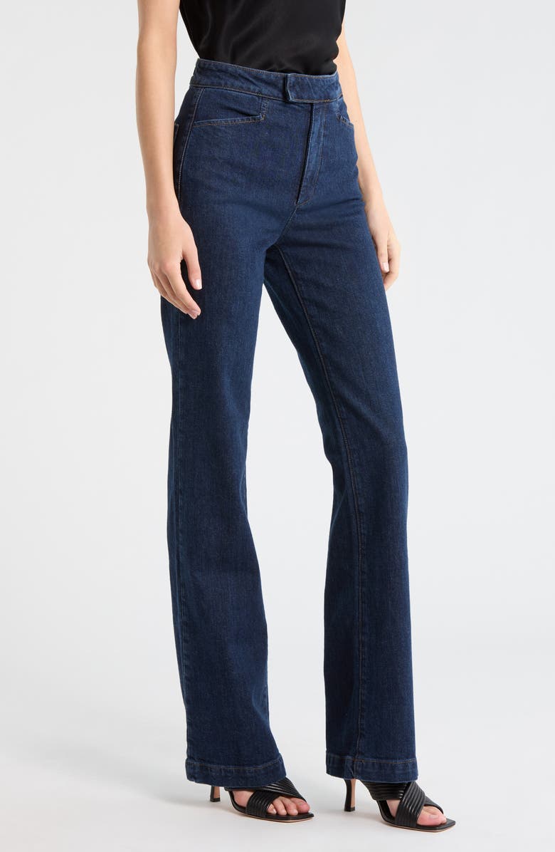 PAIGE Stevie High Waist Bootcut Trouser Jeans, Alternate, color, Ballast