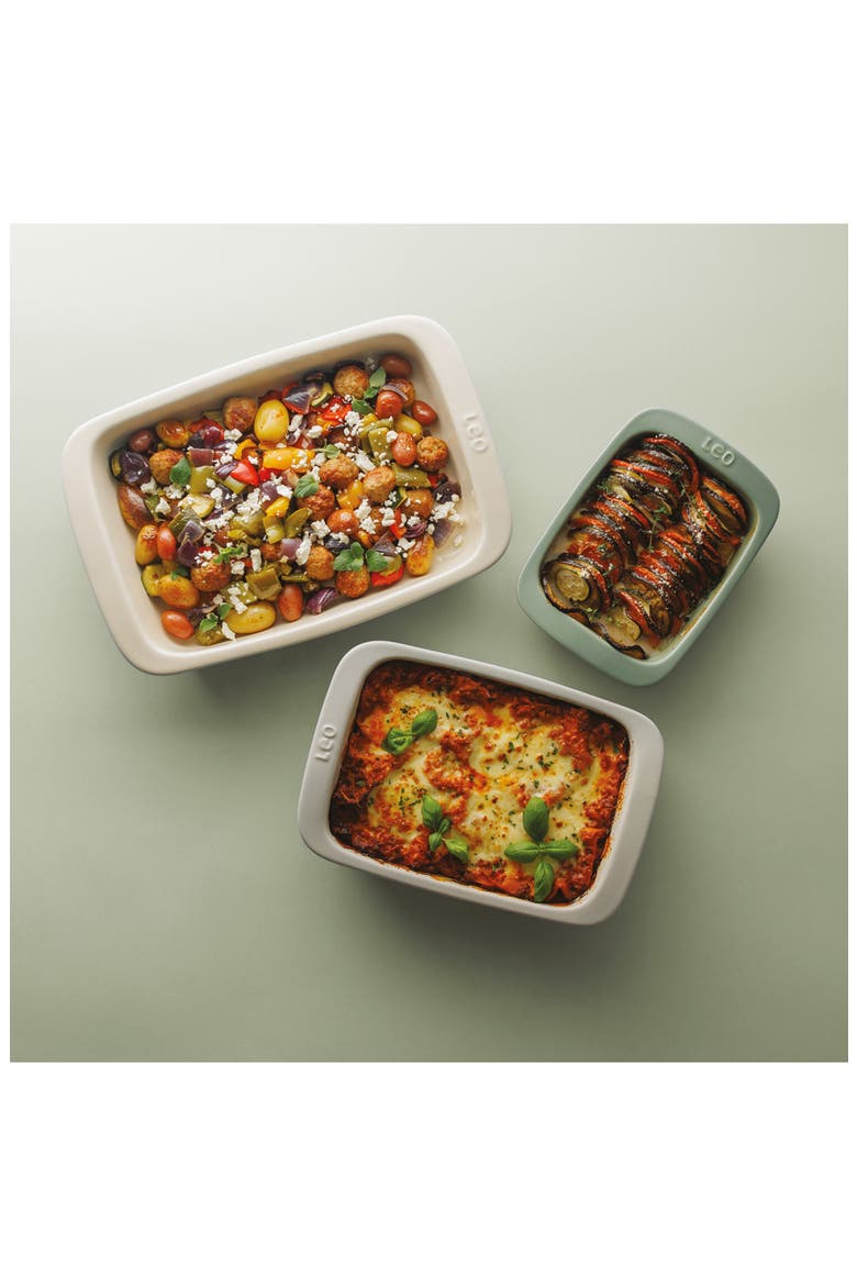 3-Piece Ceramic Bakeware Set, Alternate, color, MULTICOLOR