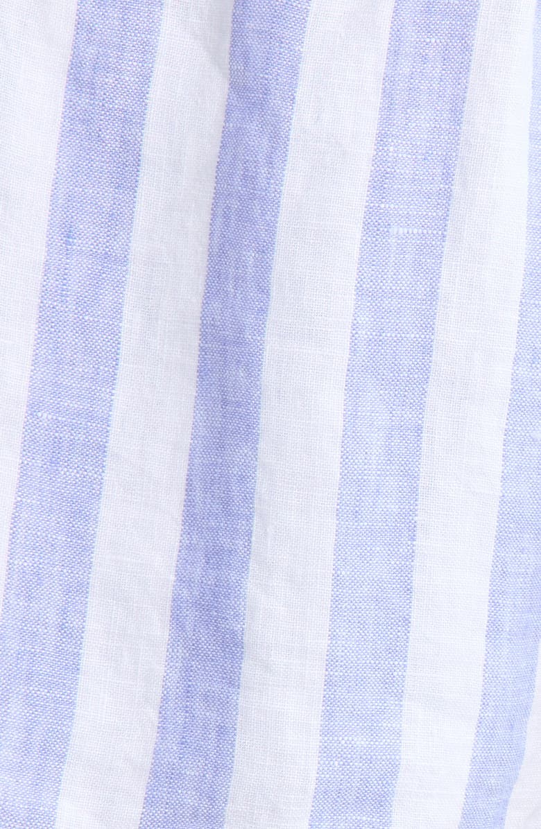 LEFT ON FRIDAY Getaway Linen Cover-Up Shorts, Alternate, color, Riptide / Coconut