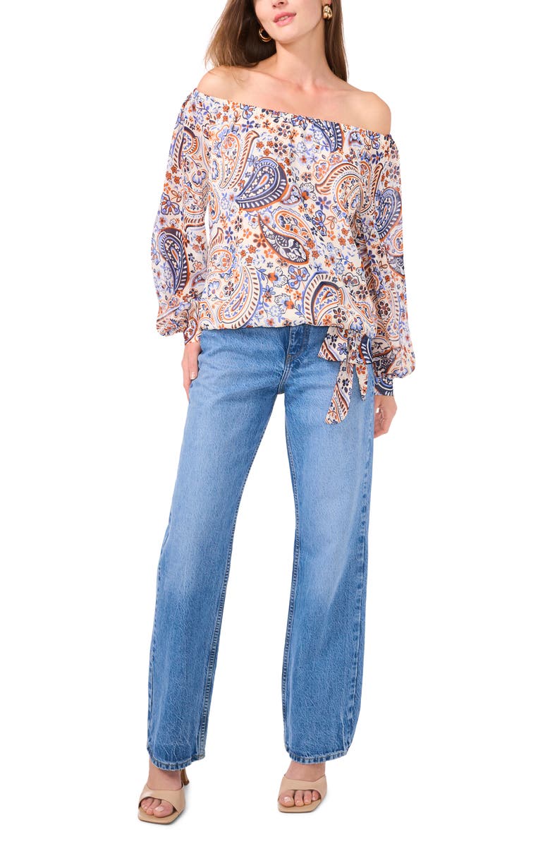 CeCe Off the Shoulder Top, Alternate, color, 