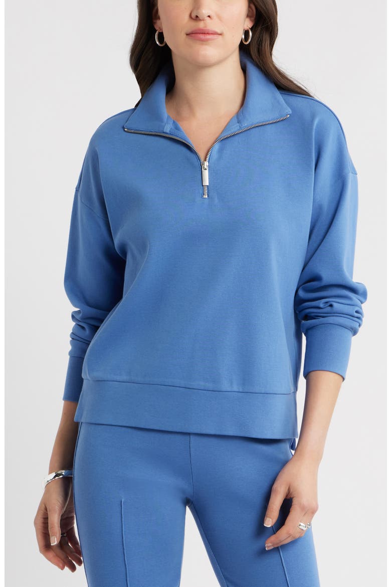 Half Zip Sweatshirt, Main, color, BLUE GLORY