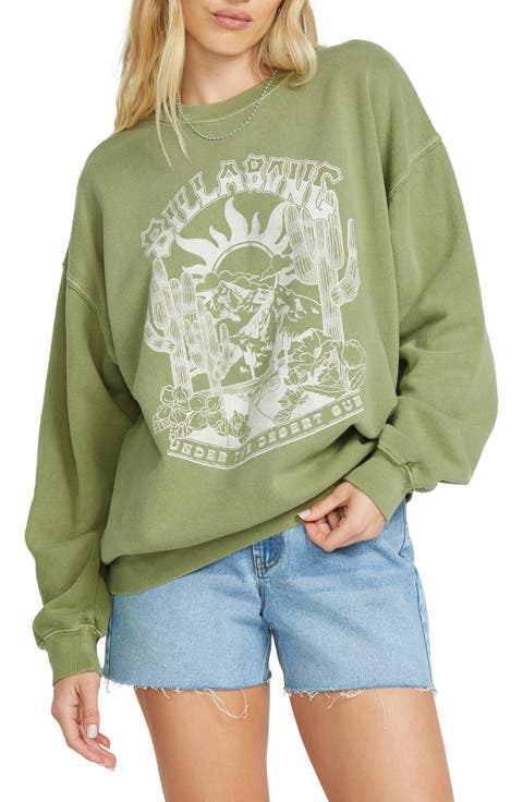 Oversize Ride in Crew Fleece Sweatshirt
