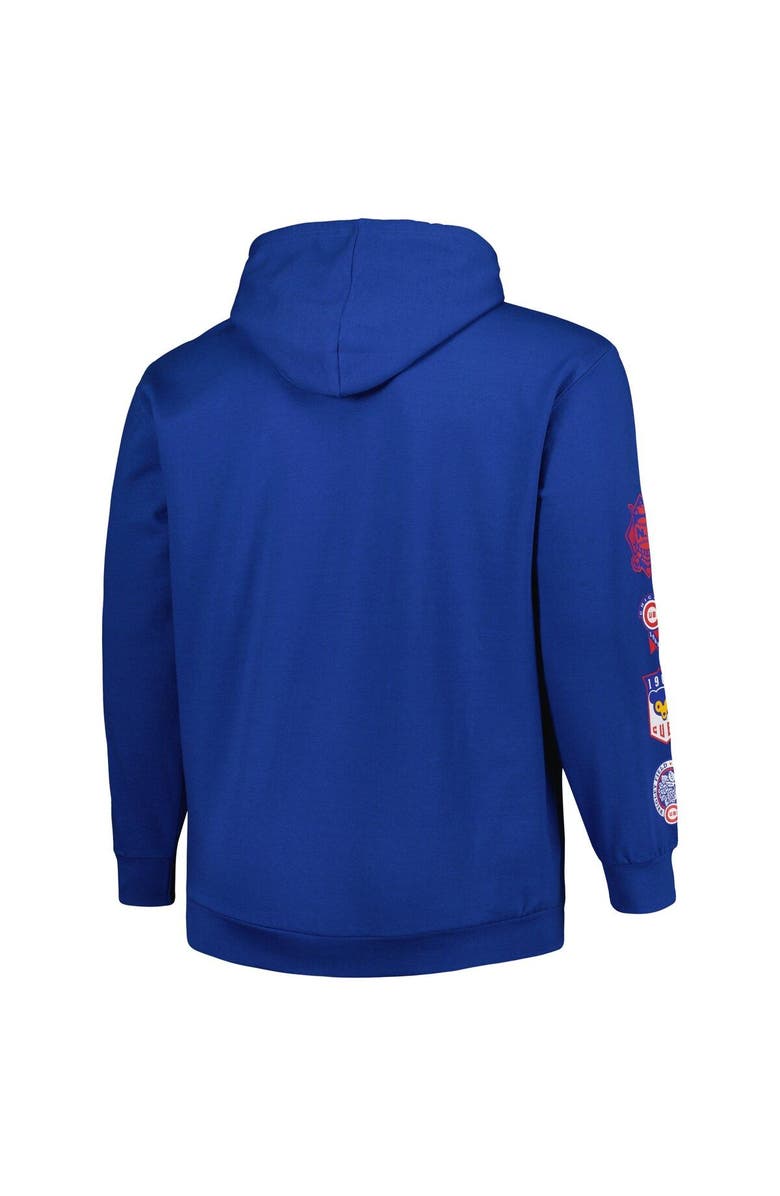 PROFILE Men's Royal Chicago Cubs Big & Tall Fleece Pullover Hoodie, Alternate, color, 