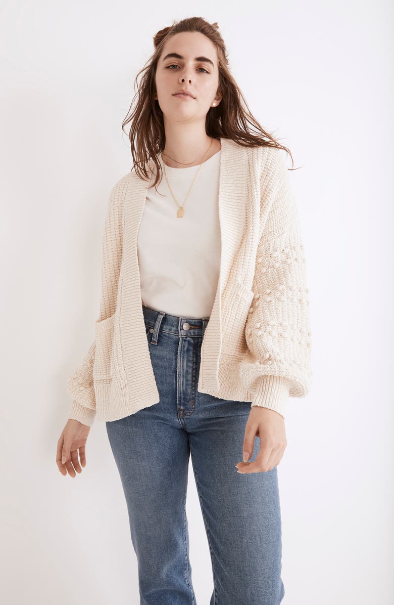 Madewell Bobble Cardigan Sweater, Alternate, color, 