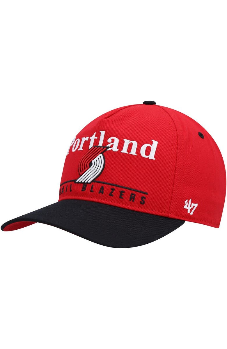 '47 Men's '47 Red/Black Portland Trail Blazers Super Hitch Adjustable Hat, Main, color, 
